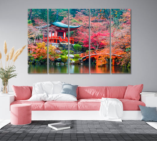 Daigo Ji Temple at Autumn Kyoto Japan Canvas Print-Canvas Print-CetArt-1 Panel-24x16 inches-CetArt