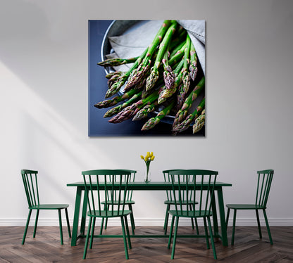 Green Asparagus Canvas Print-Canvas Print-CetArt-1 panel-12x12 inches-CetArt