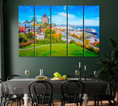 Famous Frontenac Castle Quebec City Canada Canvas Print-Canvas Print-CetArt-1 Panel-24x16 inches-CetArt