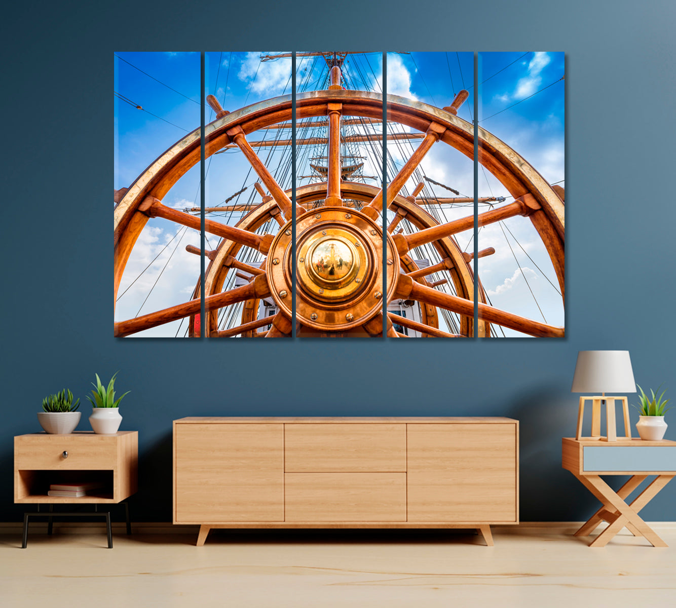 Ship's Wheel Canvas Print-Canvas Print-CetArt-1 Panel-24x16 inches-CetArt