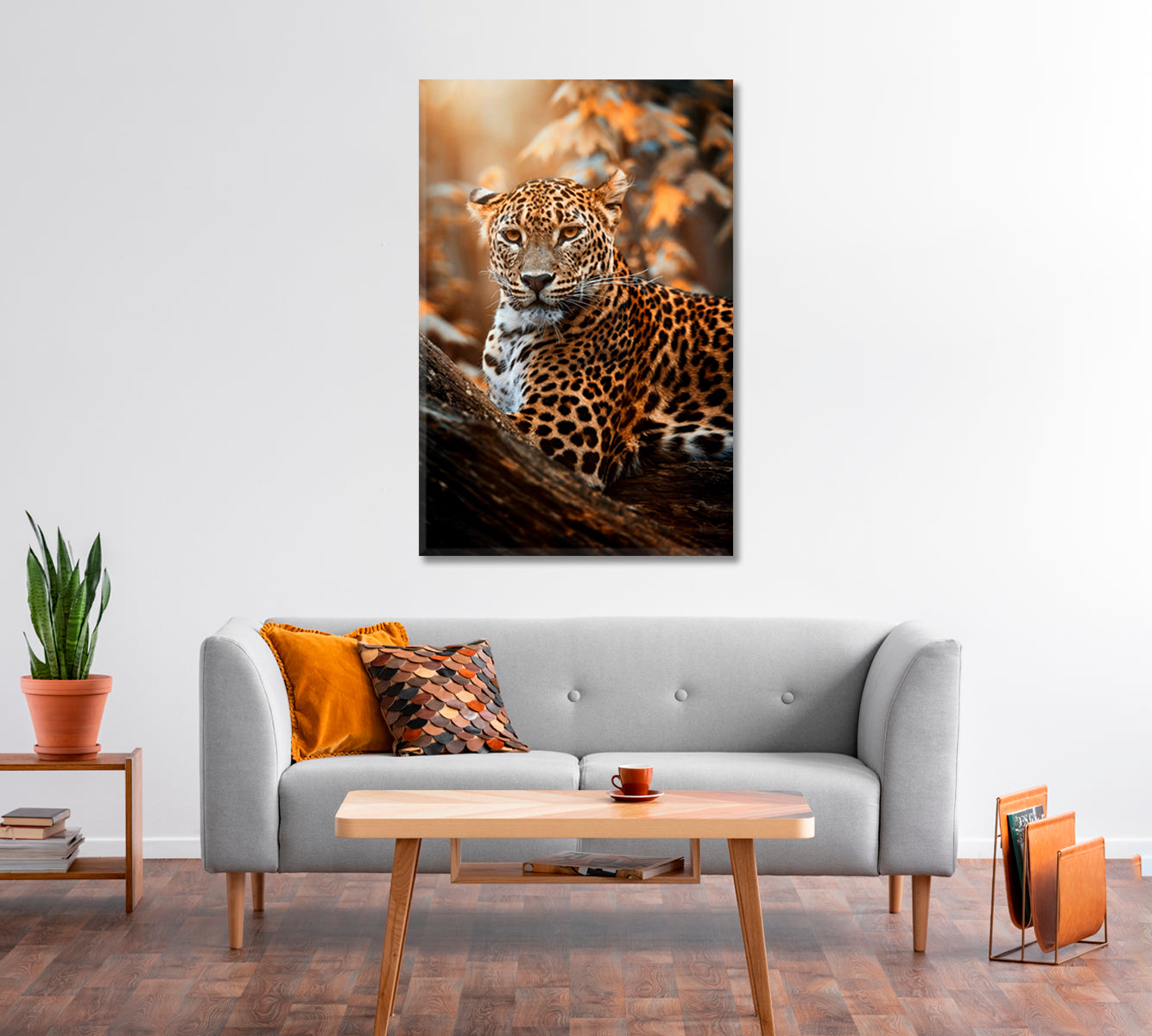 Ceylon Leopard Canvas Print-Canvas Print-CetArt-1 panel-16x24 inches-CetArt