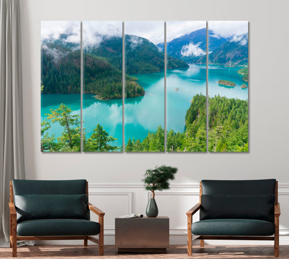 Diablo Lake North Cascades National Park Washington USA Canvas Print-Canvas Print-CetArt-1 Panel-24x16 inches-CetArt