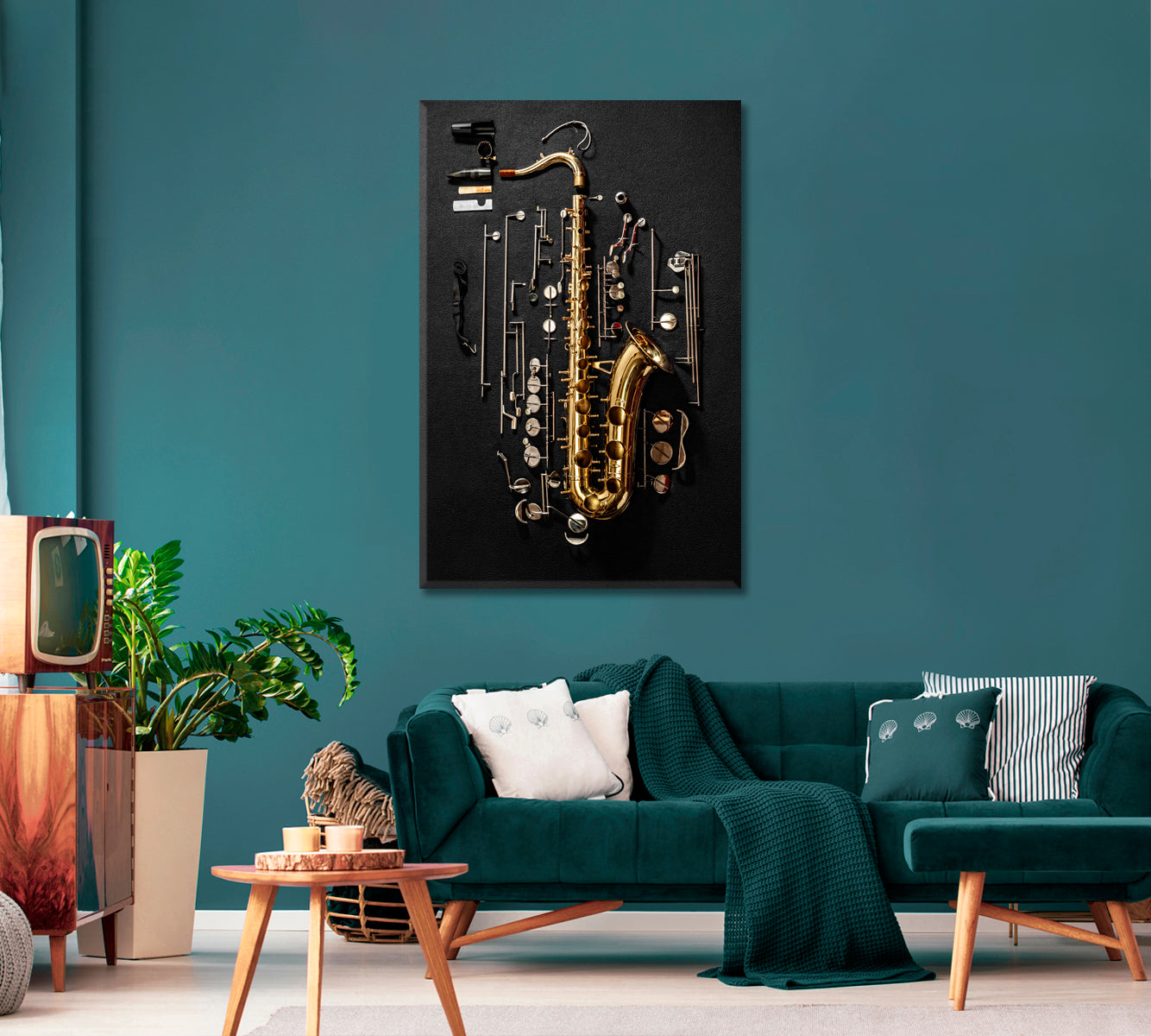 Tenor Saxophone Canvas Print-Canvas Print-CetArt-1 panel-16x24 inches-CetArt