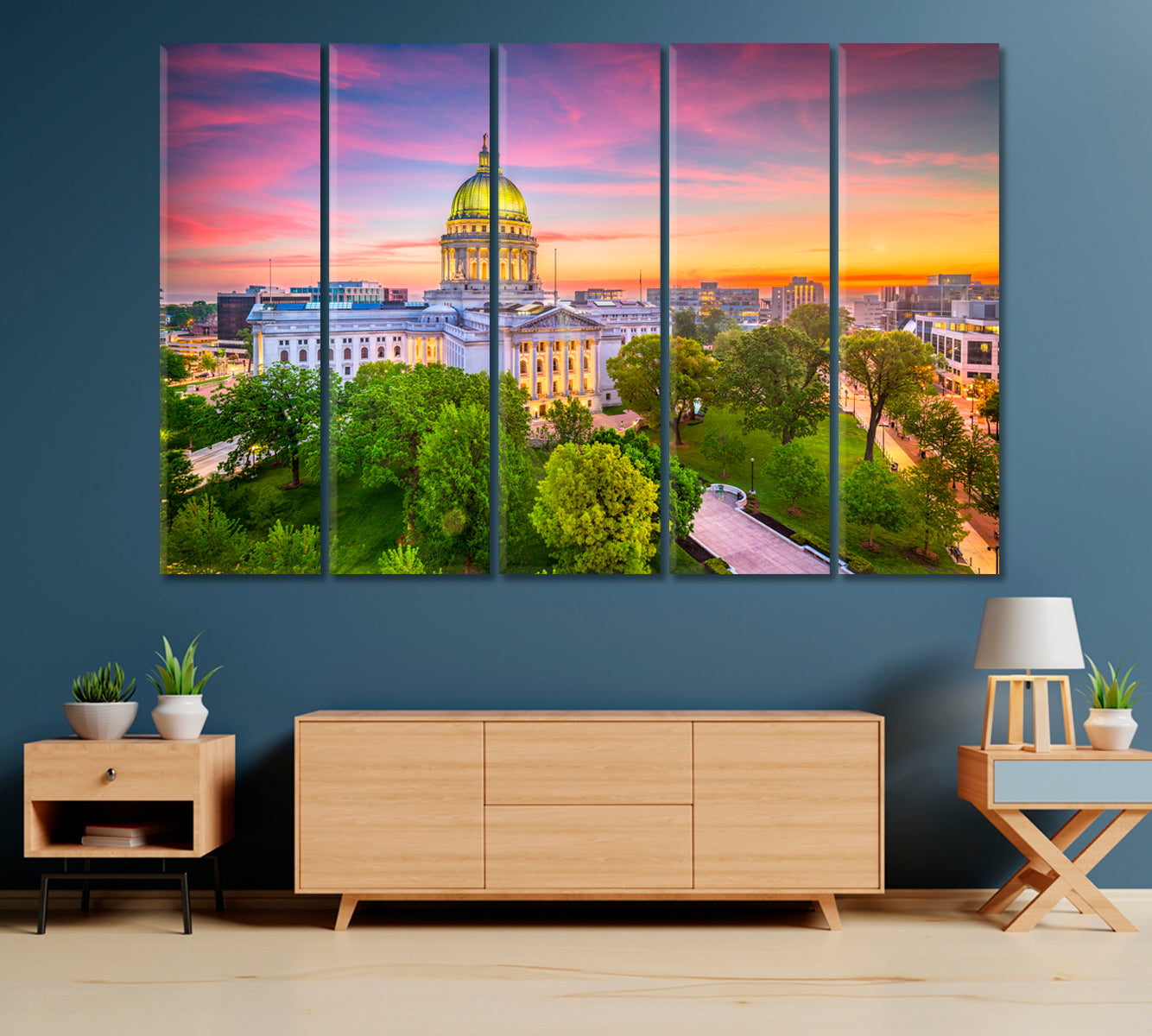 Capitol Building at Dusk USA Canvas Print-Canvas Print-CetArt-1 Panel-24x16 inches-CetArt