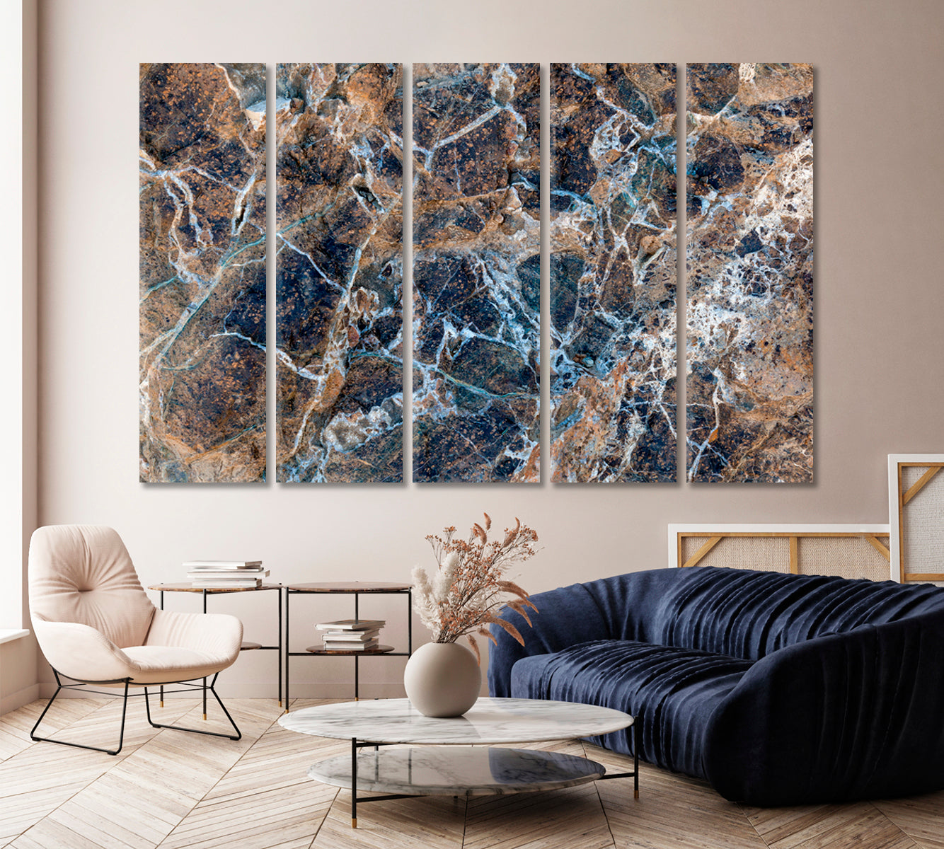 Natural Marble Stone Canvas Print-Canvas Print-CetArt-1 Panel-24x16 inches-CetArt