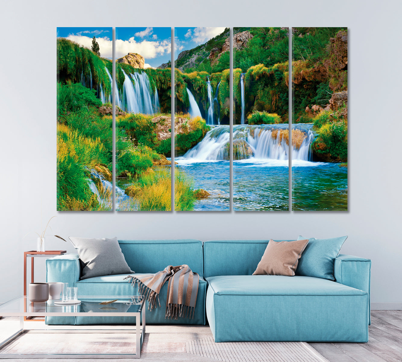 Waterfall Veliki Buk on River Zrmanja Croatia Canvas Print-Canvas Print-CetArt-1 Panel-24x16 inches-CetArt