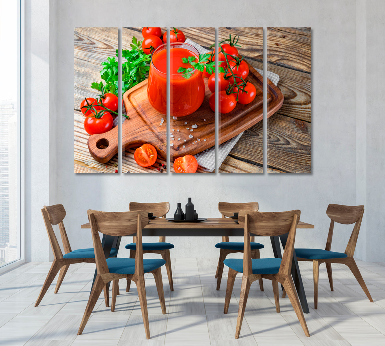 Glass of Fresh Tomato Juice Canvas Print-Canvas Print-CetArt-1 Panel-24x16 inches-CetArt