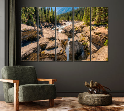 Mistaya Canyon Icefields Parkway in Banff National Park Canvas Print-Canvas Print-CetArt-1 Panel-24x16 inches-CetArt