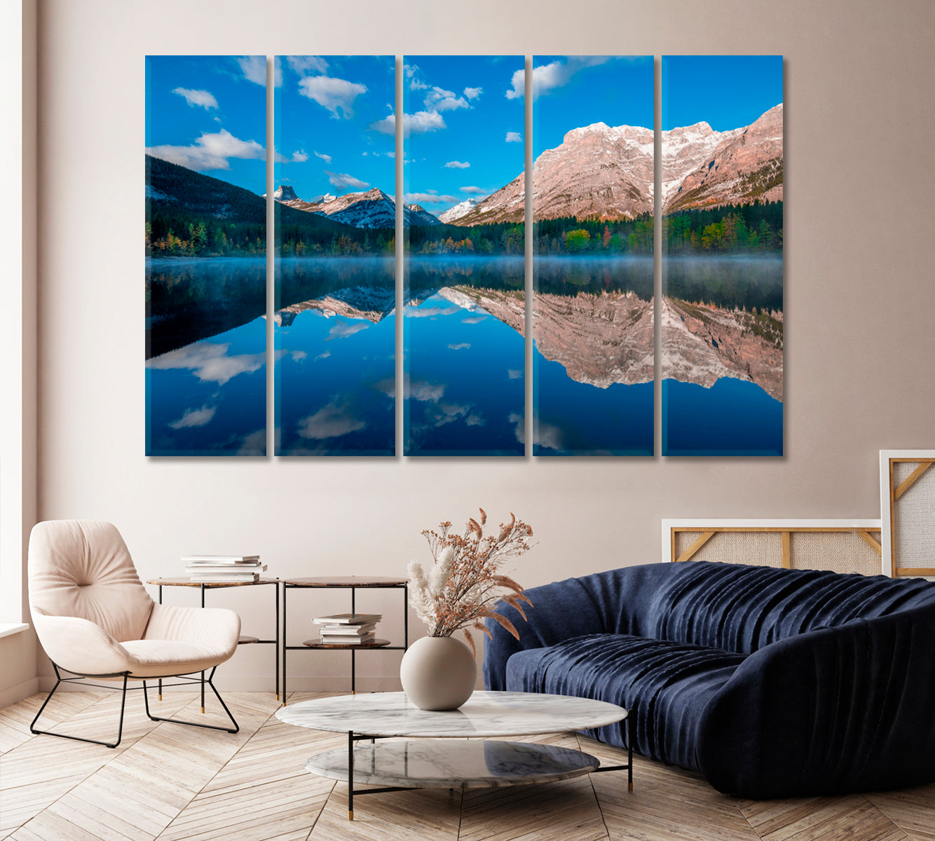 Mountain Reflection at Wedge Pond Kananaskis Alberta Canada Canvas Print-Canvas Print-CetArt-1 Panel-24x16 inches-CetArt