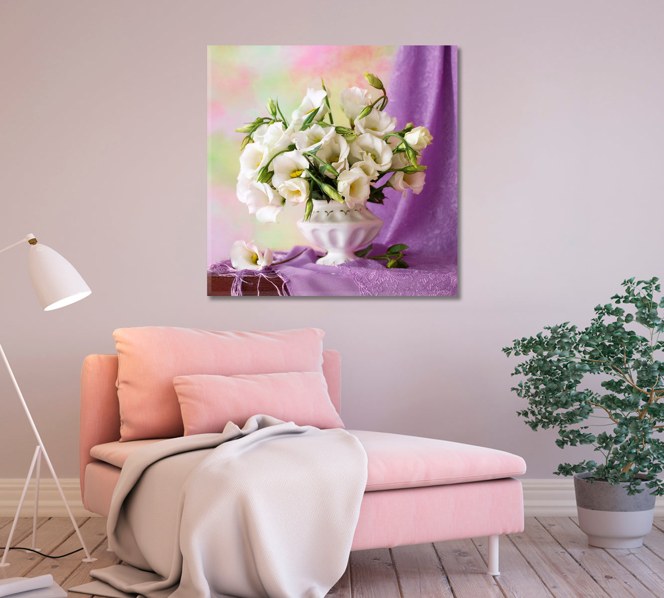 Flowers Still Life Canvas Print-Canvas Print-CetArt-1 panel-12x12 inches-CetArt