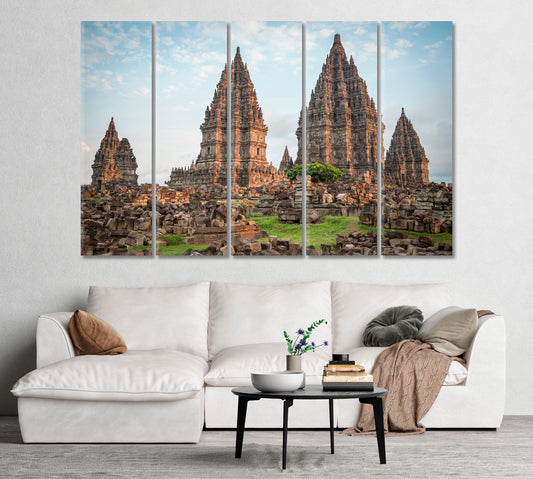 Prambanan Temple Canvas Print-Canvas Print-CetArt-1 Panel-24x16 inches-CetArt