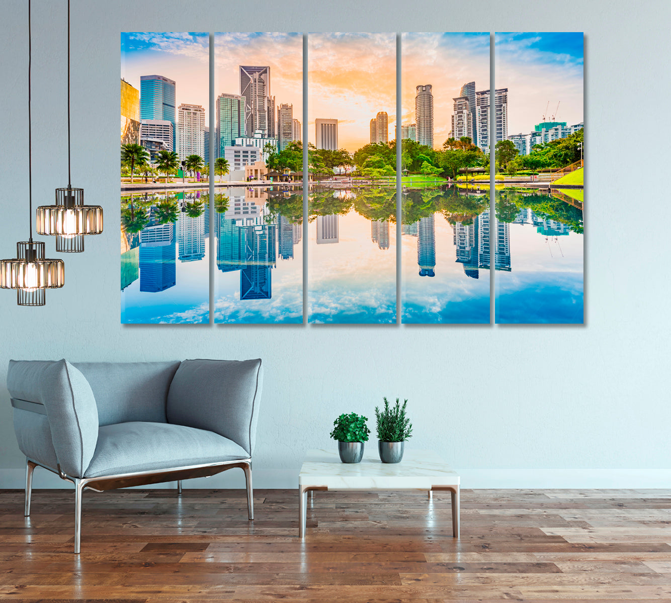 Kuala Lumpur Skyline Malaysia Canvas Print-Canvas Print-CetArt-1 Panel-24x16 inches-CetArt