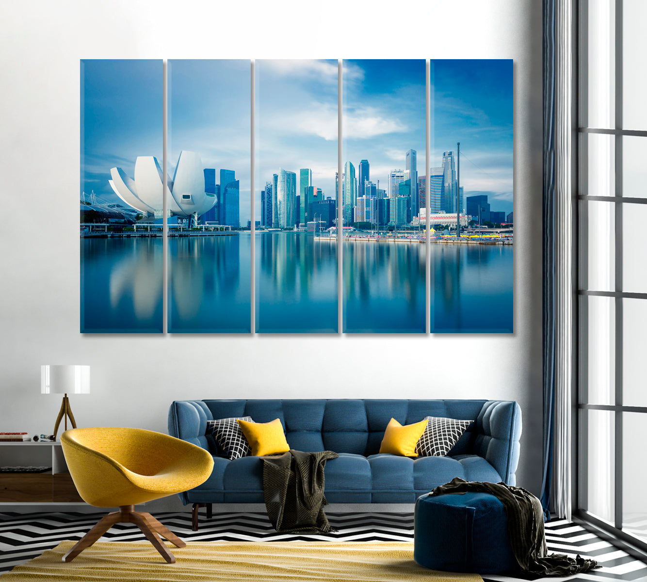 Singapore Skyline at Daytime Canvas Print-Canvas Print-CetArt-1 Panel-24x16 inches-CetArt