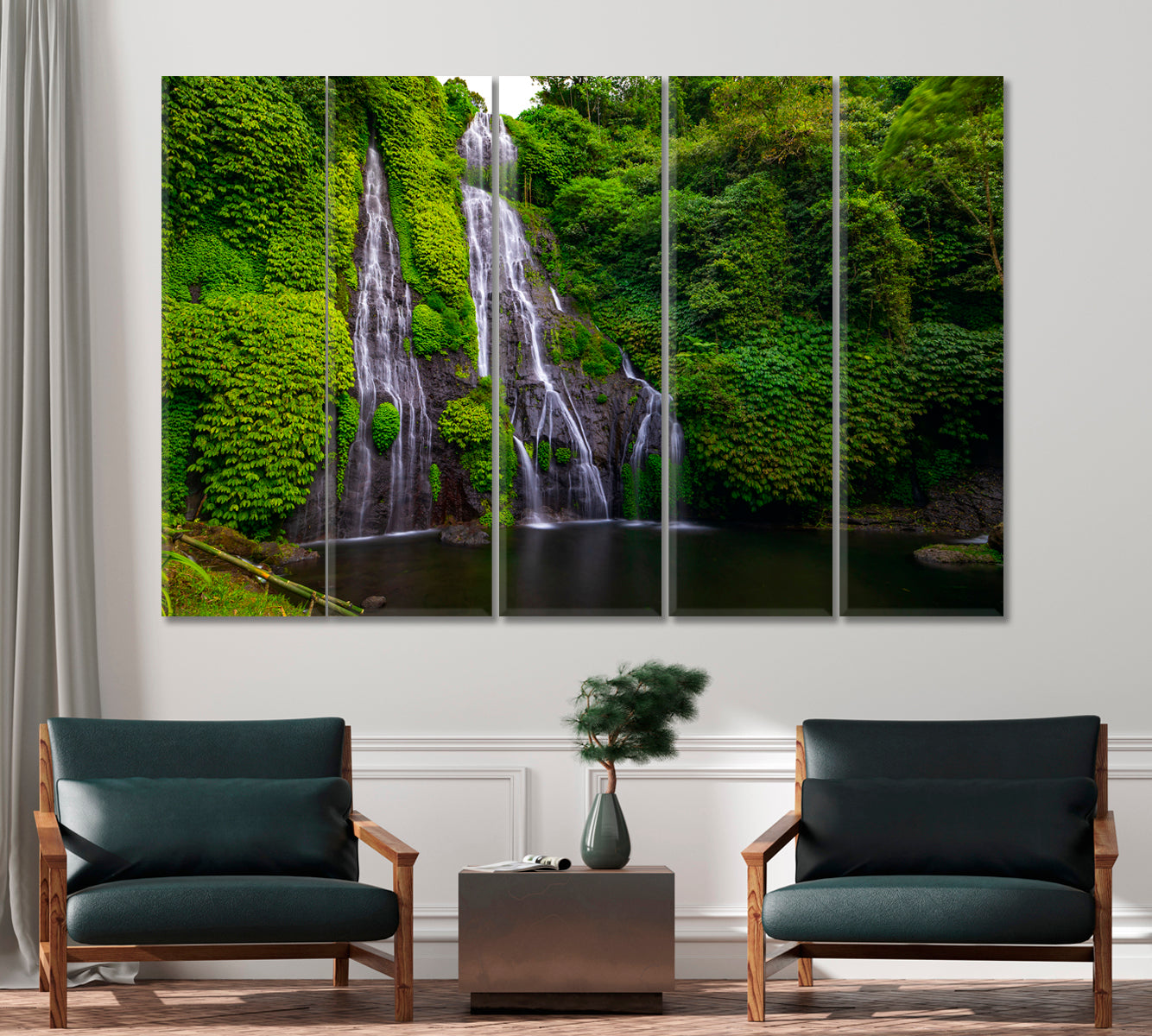 Banyumala Waterfall Bali Indonesia Canvas Print-Canvas Print-CetArt-1 Panel-24x16 inches-CetArt
