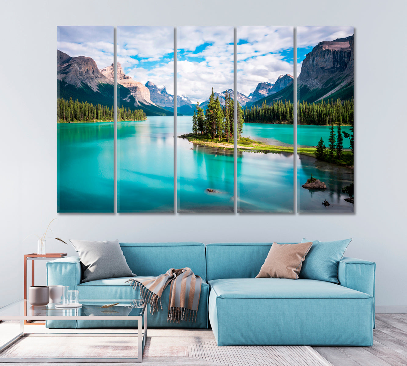 Jasper National Park with Maligne Lake Canada Canvas Print-Canvas Print-CetArt-1 Panel-24x16 inches-CetArt