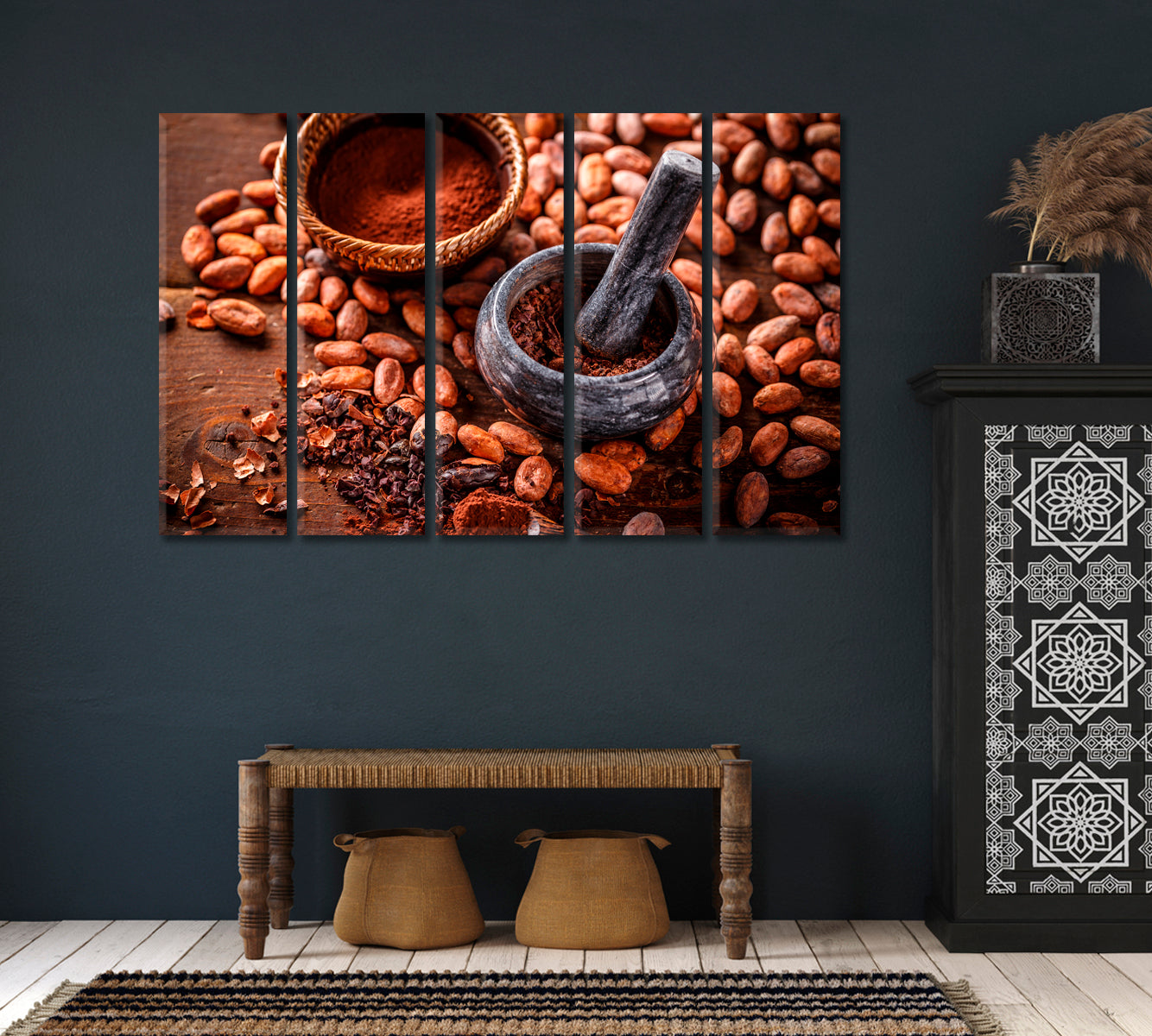 Cocoa Beans Canvas Print-Canvas Print-CetArt-1 Panel-24x16 inches-CetArt