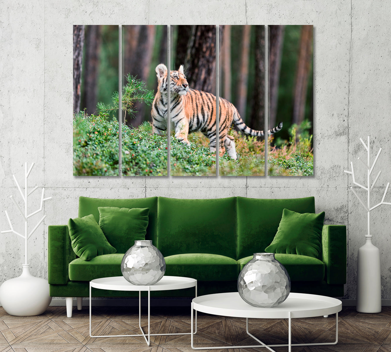 Siberian Tiger in Wildlife Canvas Print-Canvas Print-CetArt-1 Panel-24x16 inches-CetArt