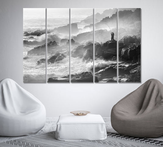 Extreme Fishing Canvas Print-Canvas Print-CetArt-1 Panel-24x16 inches-CetArt
