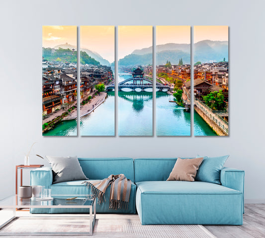 Phoenix Town Hunan China Canvas Print-Canvas Print-CetArt-1 Panel-24x16 inches-CetArt