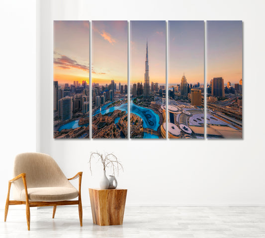 Burj Khalifa in Dubai Downtown Skyline United Arab Emirates Canvas Print-Canvas Print-CetArt-1 Panel-24x16 inches-CetArt