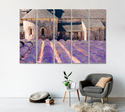 Senanque Abbey with Lavender Field Provence France Canvas Print-Canvas Print-CetArt-1 Panel-24x16 inches-CetArt