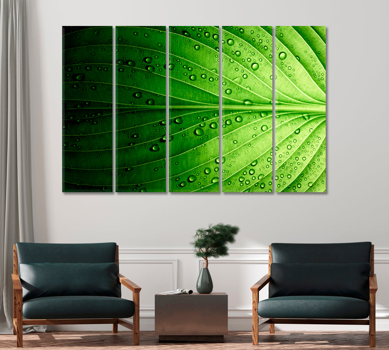 Beautiful Green Leaf Canvas Print-Canvas Print-CetArt-1 Panel-24x16 inches-CetArt