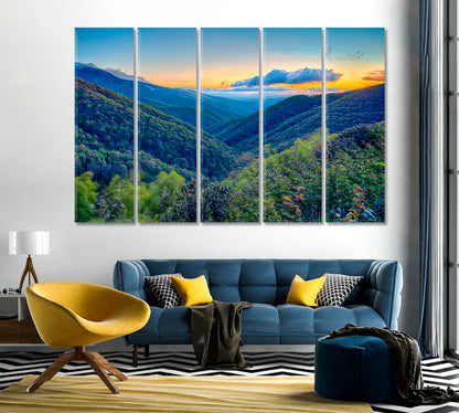 Blue Ridge Parkway Appalachian Mountains Canvas Print-Canvas Print-CetArt-1 Panel-24x16 inches-CetArt