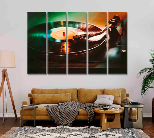 Record Player Canvas Print-Canvas Print-CetArt-1 Panel-24x16 inches-CetArt