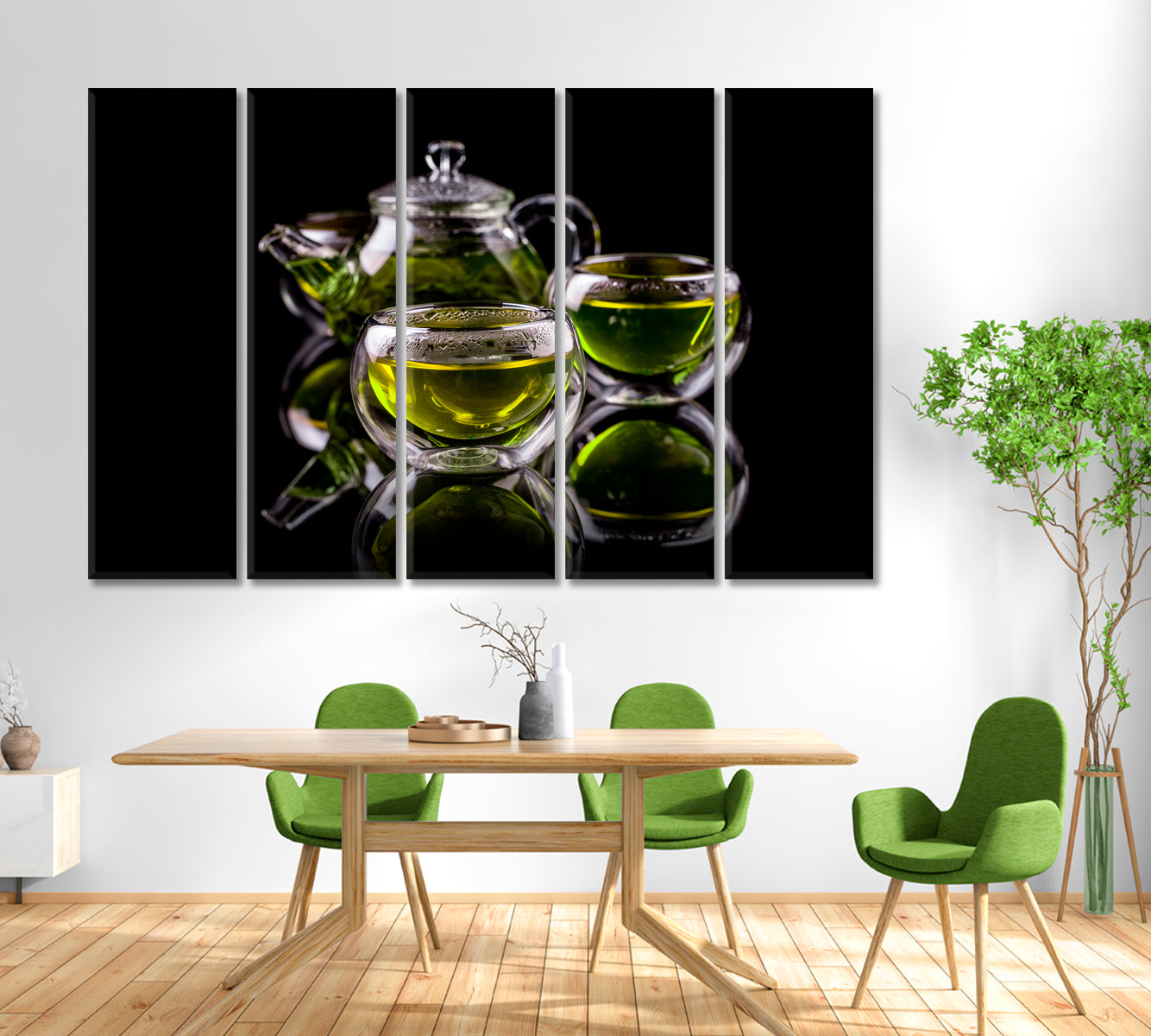 Fresh Green Tea Canvas Print-Canvas Print-CetArt-1 Panel-24x16 inches-CetArt