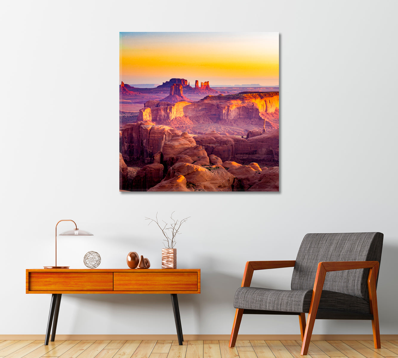 Utah Monument Valley Arizona Canvas Print-Canvas Print-CetArt-1 panel-12x12 inches-CetArt