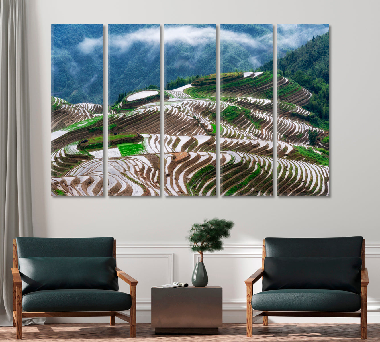 Longsheng Rice Terraces China Canvas Print-Canvas Print-CetArt-1 Panel-24x16 inches-CetArt