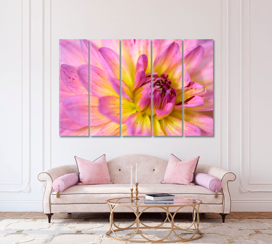 Dahlia Flower Canvas Print-Canvas Print-CetArt-1 Panel-24x16 inches-CetArt