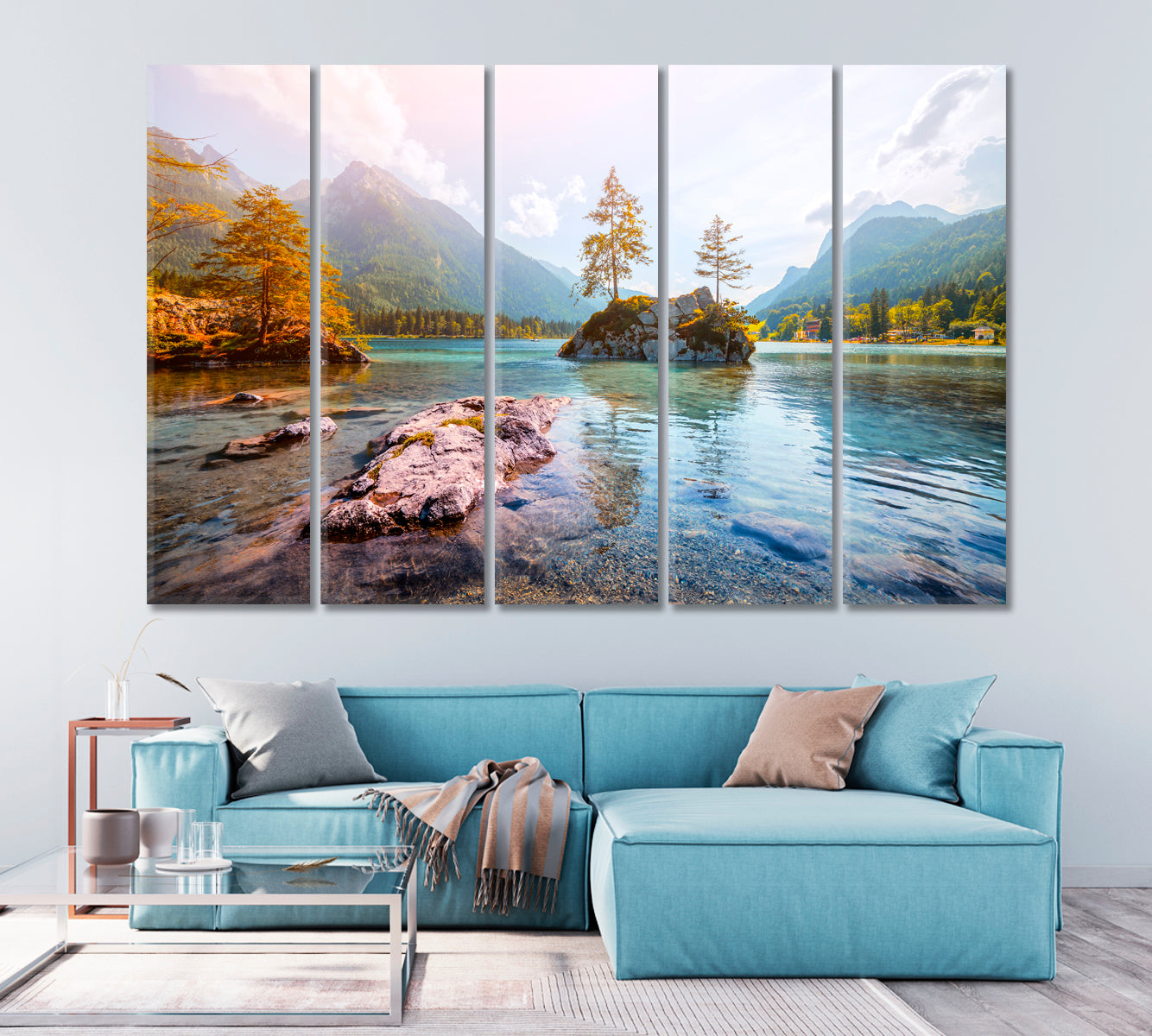 Hintersee Lake Austria Alps Europe Canvas Print-Canvas Print-CetArt-1 Panel-24x16 inches-CetArt