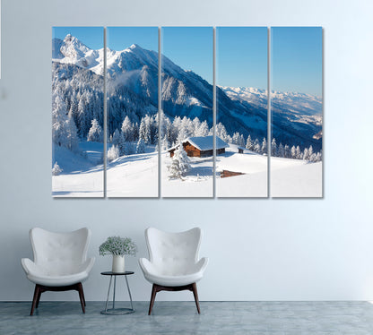 Winter Landscape in Austrian Alps Canvas Print-Canvas Print-CetArt-1 Panel-24x16 inches-CetArt