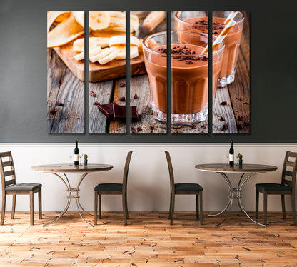 Chocolate Cocktail with Banana Canvas Print-Canvas Print-CetArt-1 Panel-24x16 inches-CetArt