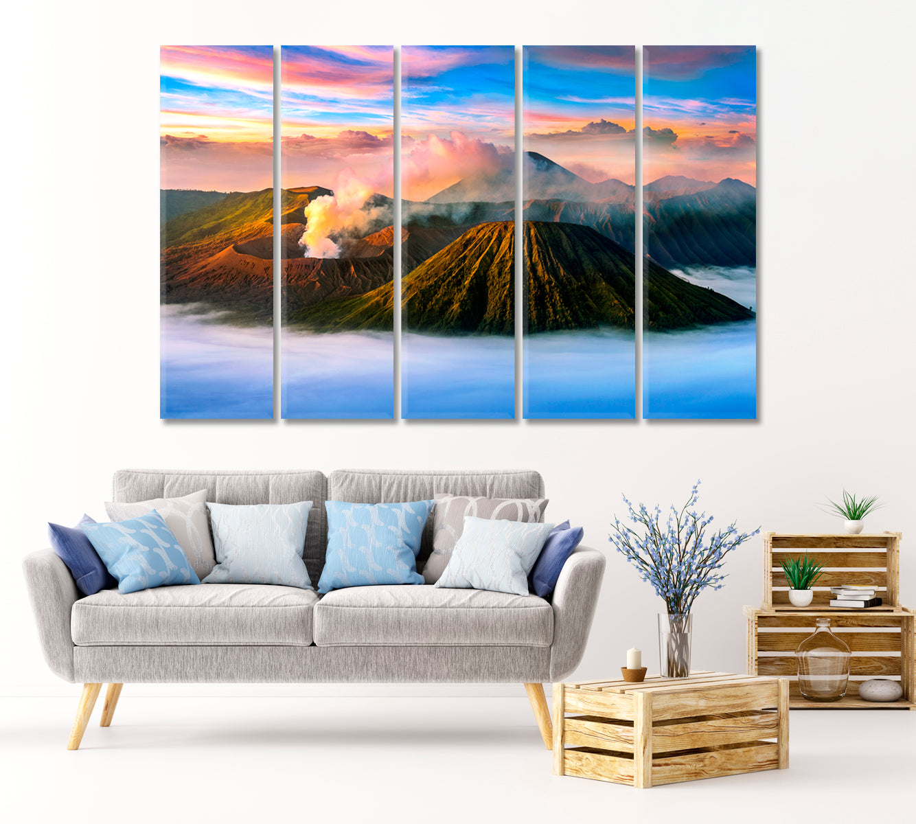 Bromo Volcano Tengger Semeru National Park Java Indonesia Canvas Print-Canvas Print-CetArt-1 Panel-24x16 inches-CetArt