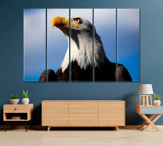 Powerful American Bald Eagle Canvas Print-Canvas Print-CetArt-1 Panel-24x16 inches-CetArt
