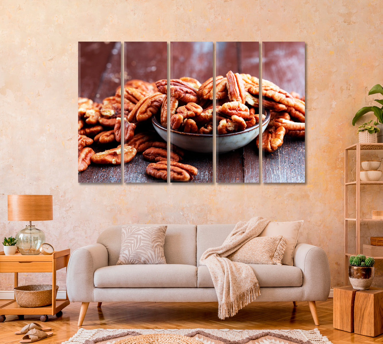 Pecan Nuts Canvas Print-Canvas Print-CetArt-1 Panel-24x16 inches-CetArt