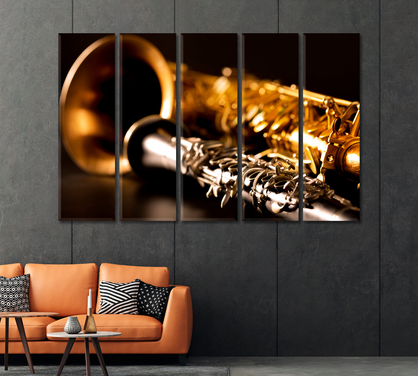 Saxophone and Clarinet Canvas Print-Canvas Print-CetArt-1 Panel-24x16 inches-CetArt