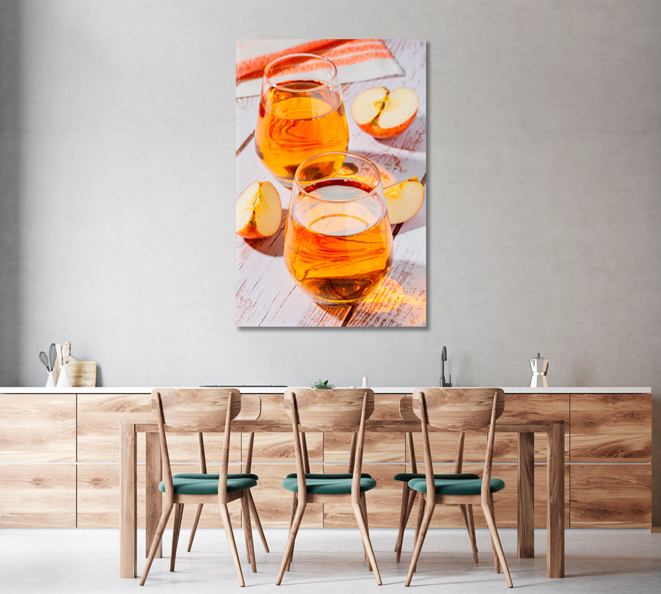 Glass of Apple Juice Canvas Print-Canvas Print-CetArt-1 panel-16x24 inches-CetArt