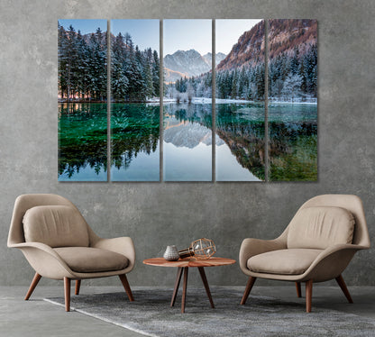 Plansarsko Jezero in Winter Slovenia Canvas Print-Canvas Print-CetArt-1 Panel-24x16 inches-CetArt