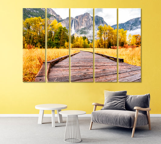 Yosemite National Park in Autumn Morning USA Canvas Print-Canvas Print-CetArt-1 Panel-24x16 inches-CetArt