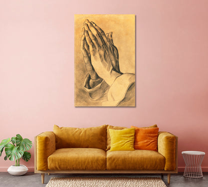 Praying Hands Canvas Print-Canvas Print-CetArt-1 panel-16x24 inches-CetArt