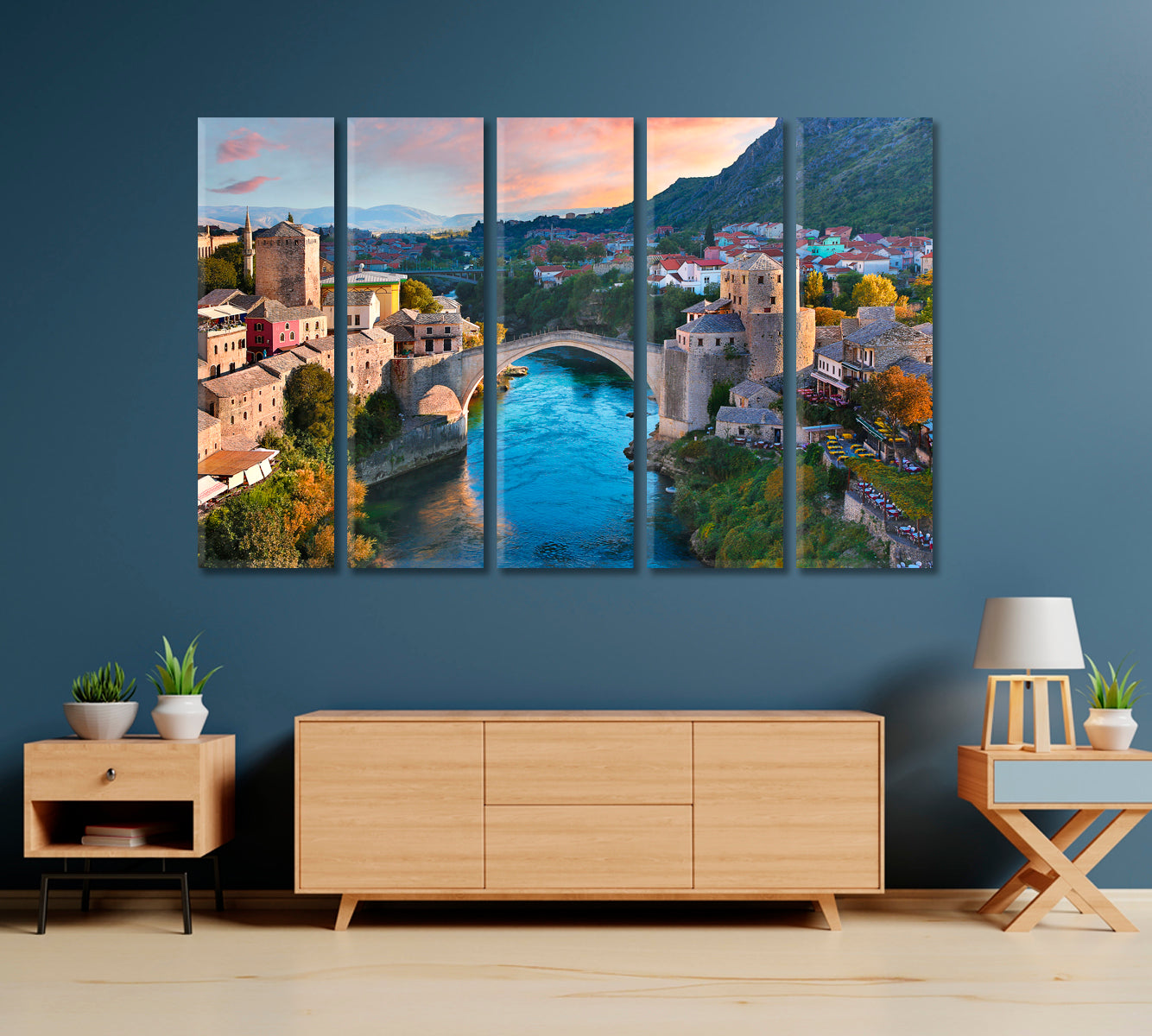 Old Bridge in Mostar Bosnia and Herzegovina Canvas Print-Canvas Print-CetArt-1 Panel-24x16 inches-CetArt