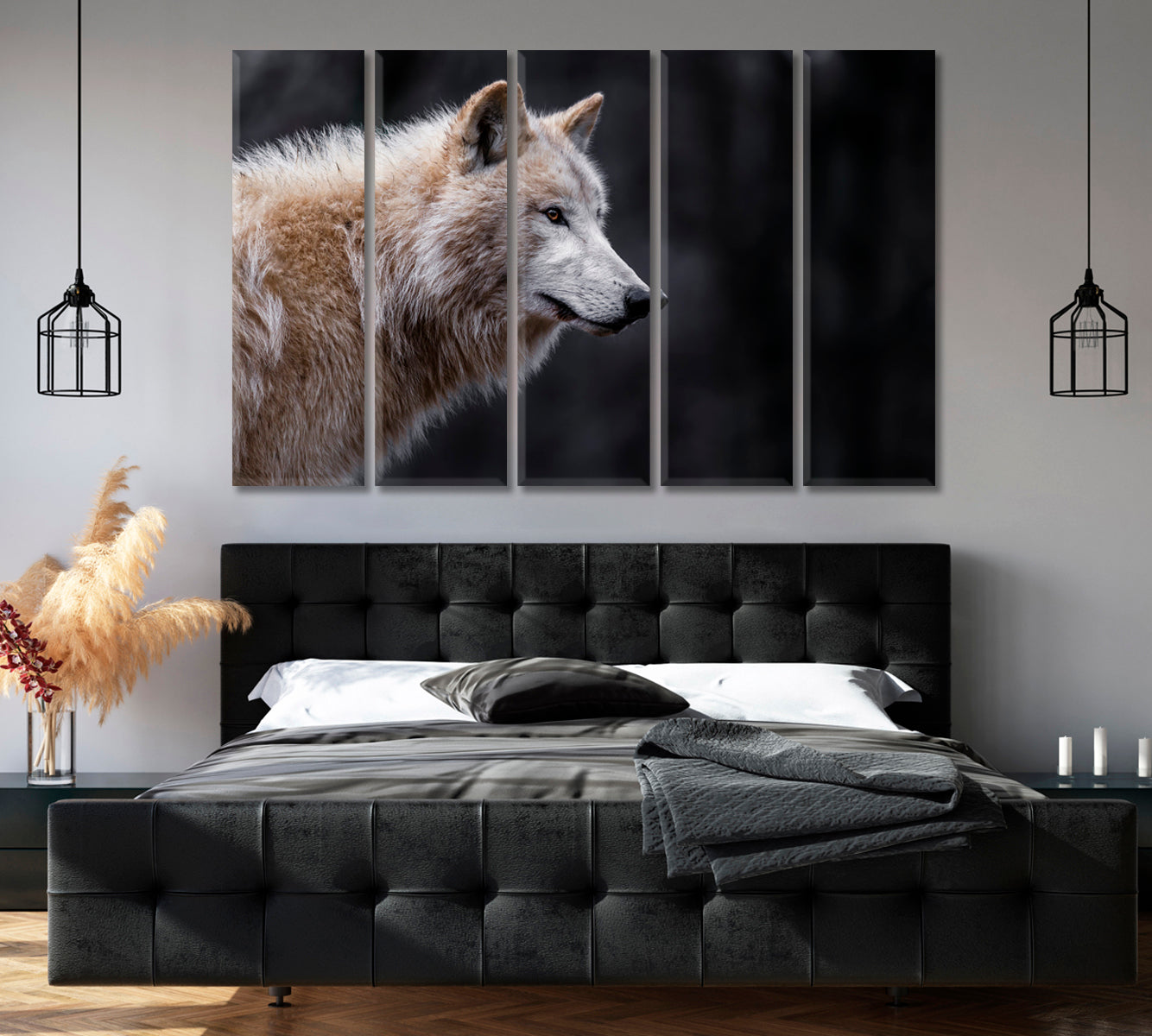 Arctic Wolf Canvas Print-Canvas Print-CetArt-1 Panel-24x16 inches-CetArt