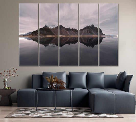 Mount Vestrahorn on the Stockeness Peninsula Iceland Canvas Print-Canvas Print-CetArt-1 Panel-24x16 inches-CetArt