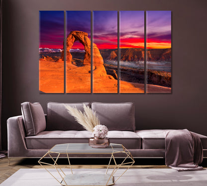 Delicate Arch Arches National Park Utah Canvas Print-Canvas Print-CetArt-1 Panel-24x16 inches-CetArt