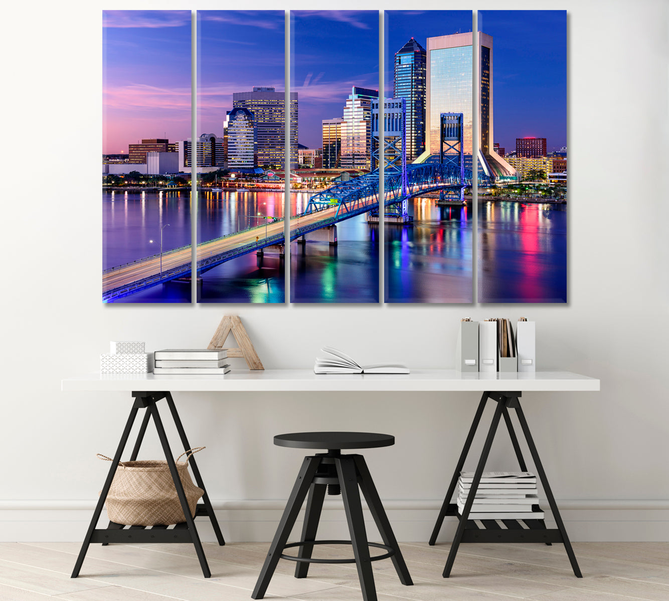 Сity Jacksonville near the St Johns River Canvas Print-Canvas Print-CetArt-1 Panel-24x16 inches-CetArt