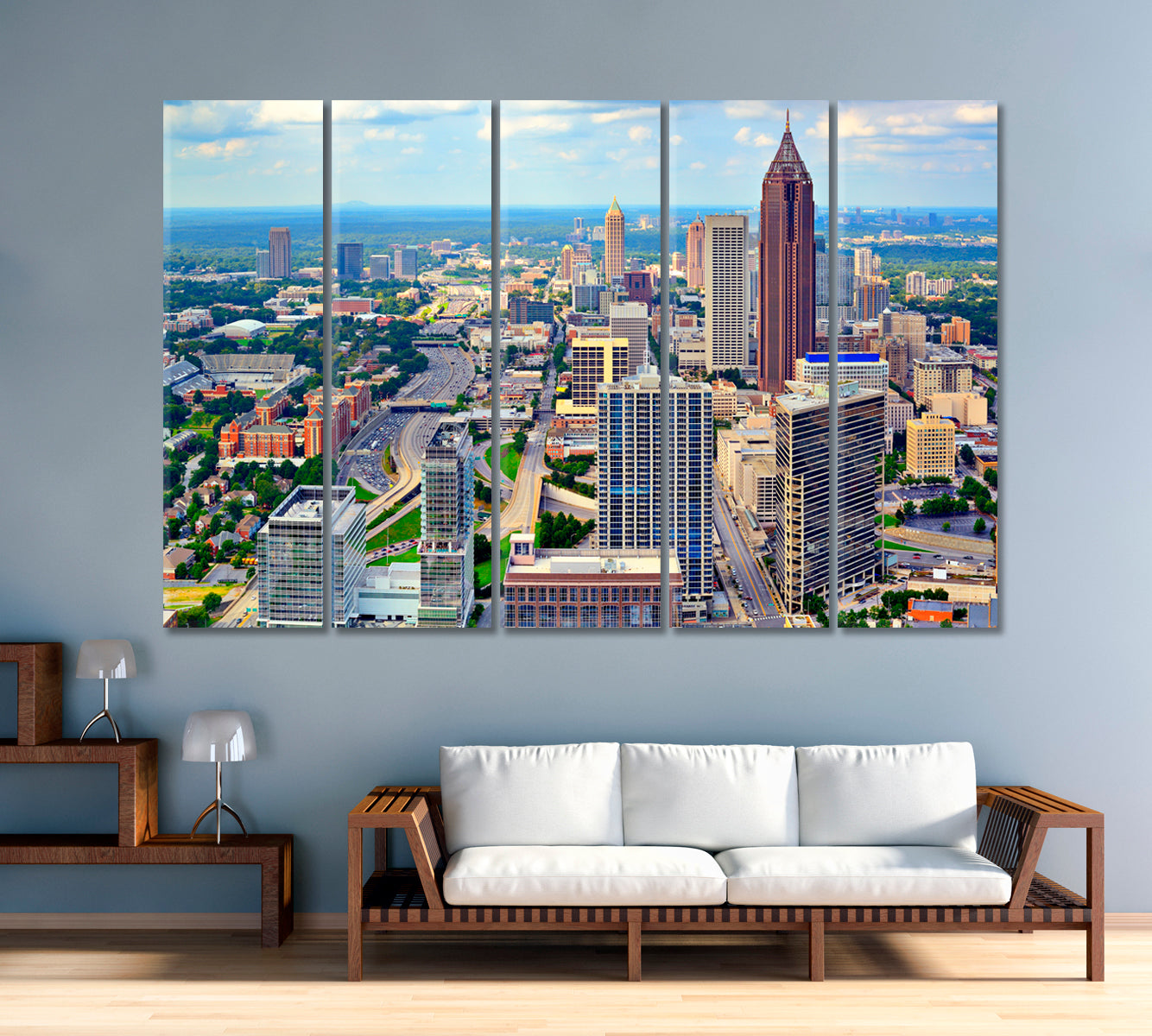 Downtown Atlanta Georgia USA Canvas Print-Canvas Print-CetArt-1 Panel-24x16 inches-CetArt