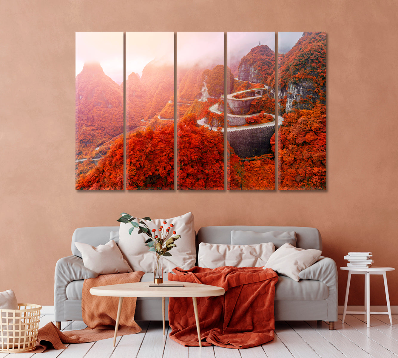 Winding Road in Tianmen Mountain National Park Hunan Canvas Print-Canvas Print-CetArt-1 Panel-24x16 inches-CetArt